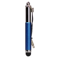 Стилус писалка сгъваема 3.5 мм жак за капацитивни тъч дисплеи универсална - синя